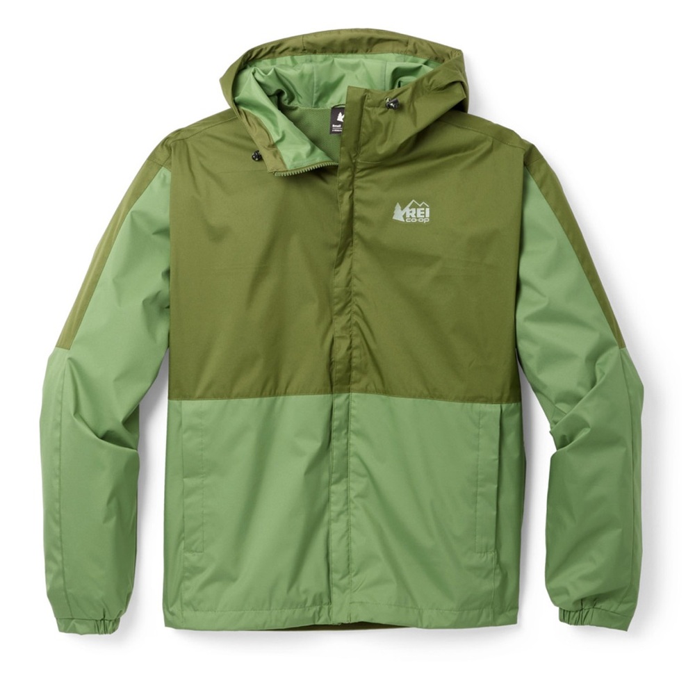 REI Two-Tone Green Raincoat